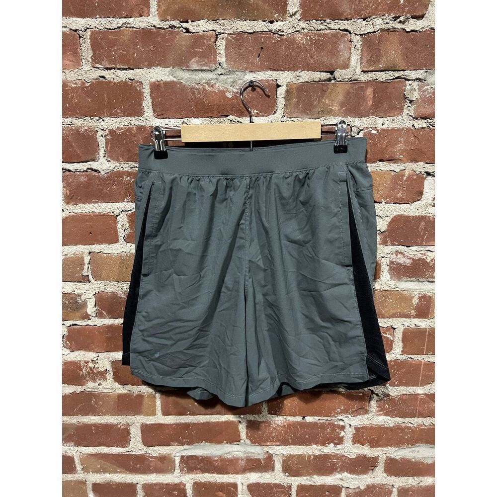 Under Armour Running Shorts Mens L Grey Brief Lined Heatgear Launch